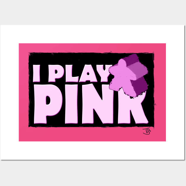 I Play Pink Wall Art by Jobby